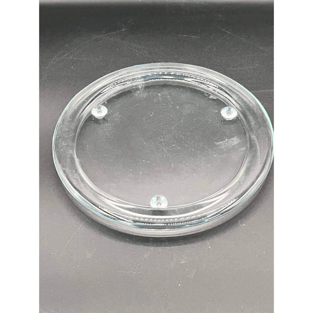 Clear Glass‎ Candle Plate Trivet Candle Holder Pillar Base Decorative 7.5"